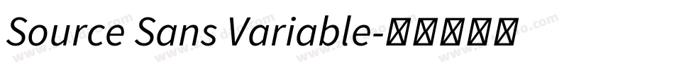 Source Sans Variable字体转换